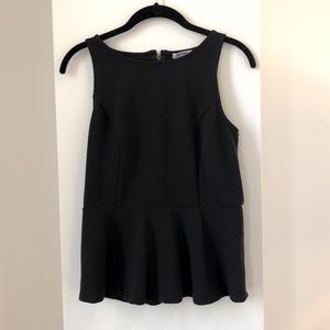 Peplum black tank top